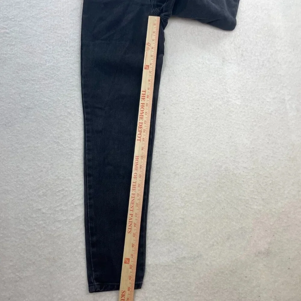 NWT Deadstock Vintage Pepe Jeans Black Denim Embroidered Jeans Size 1/2 - Picture 5 of 8
